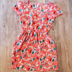 Xhilaration Mini Dress w/ Feather Print